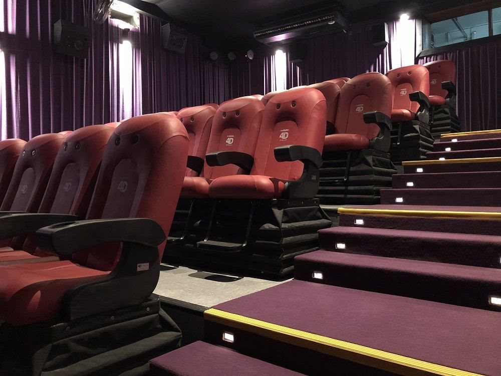 Butacas de la Sala 4D de Multiplex Lavalle